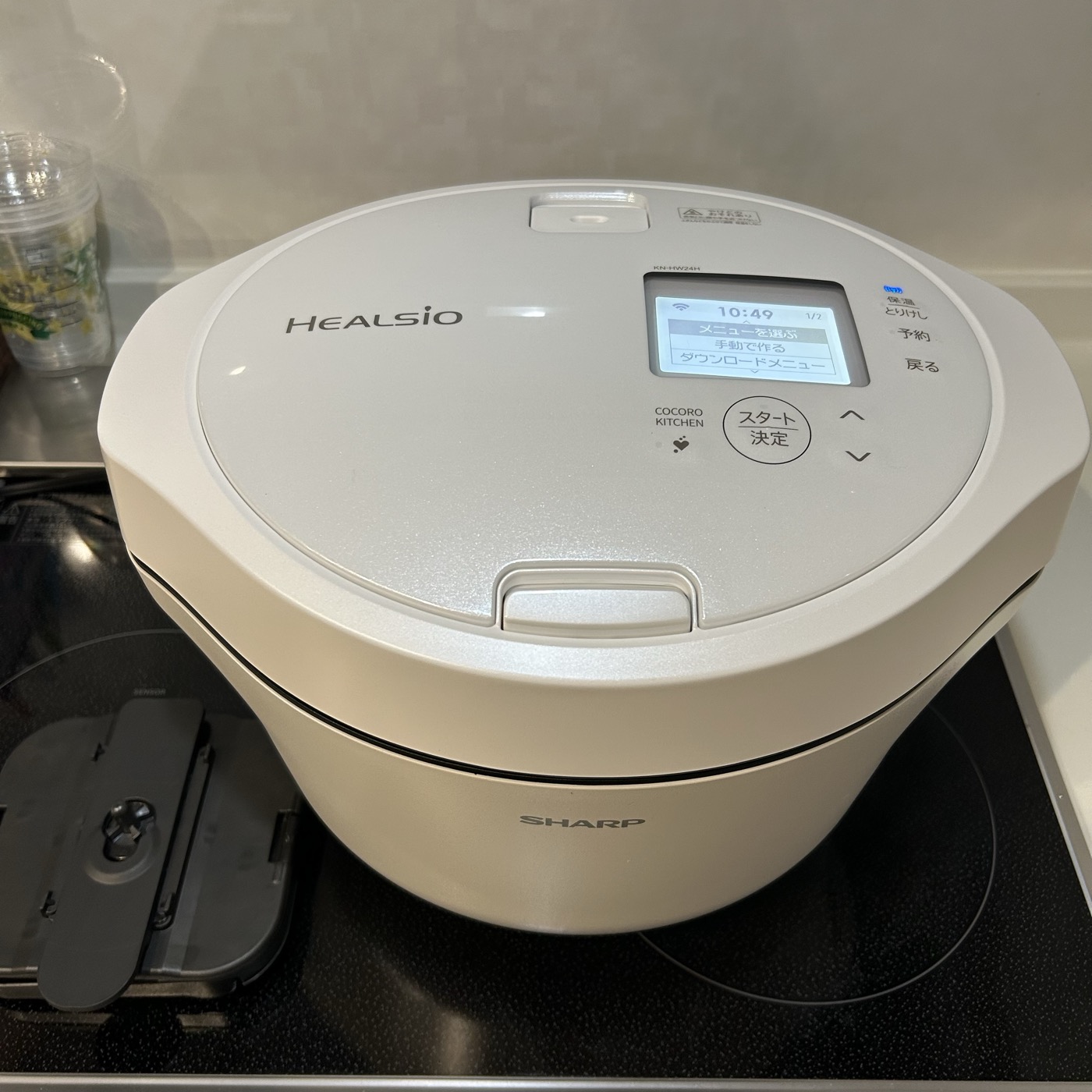 ヘルシオ ホットクック KN-HW24H プレミアムホワイトの本体